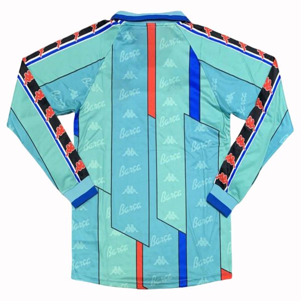 Barcelona 1996-97 Retro Away Long Sleeve Shirt - Image 2